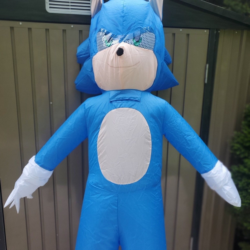 Kids Sonic Hedgehog 3 Inflatable Costume Disguise One Size 43"-53.5" tall nwt - Picture 13 of 13